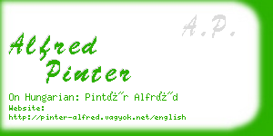 alfred pinter business card